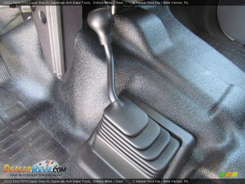 2012 Ford F550 Super Duty XL Supercab 4x4 Stake Truck Oxford White / Steel Photo #21