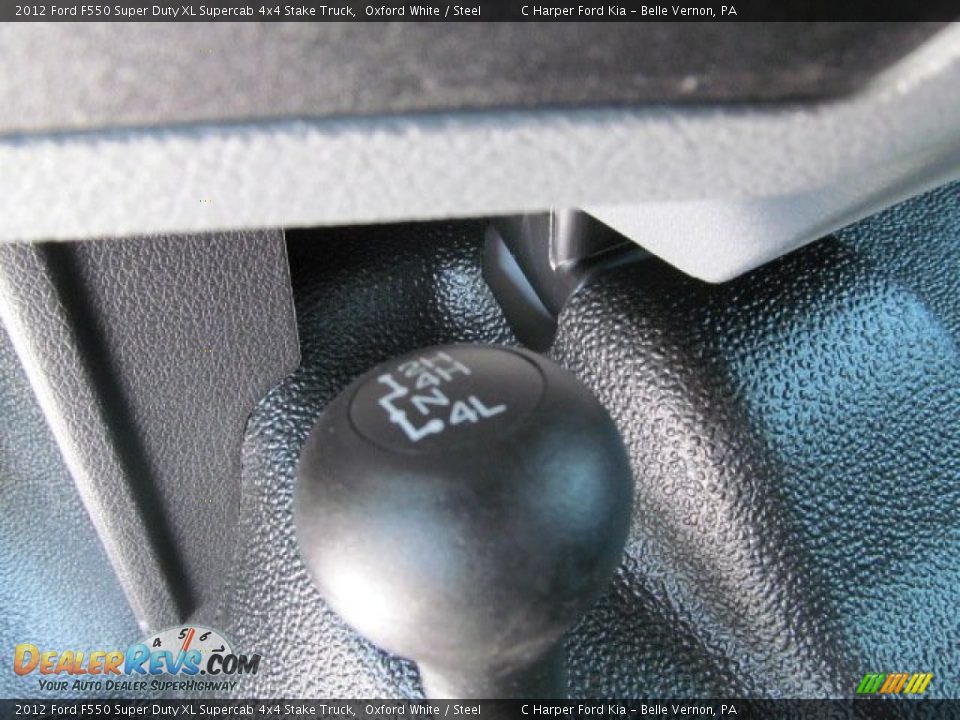 2012 Ford F550 Super Duty XL Supercab 4x4 Stake Truck Oxford White / Steel Photo #22