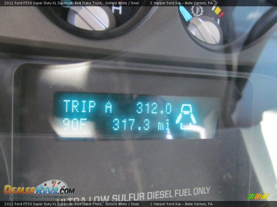 2012 Ford F550 Super Duty XL Supercab 4x4 Stake Truck Oxford White / Steel Photo #25