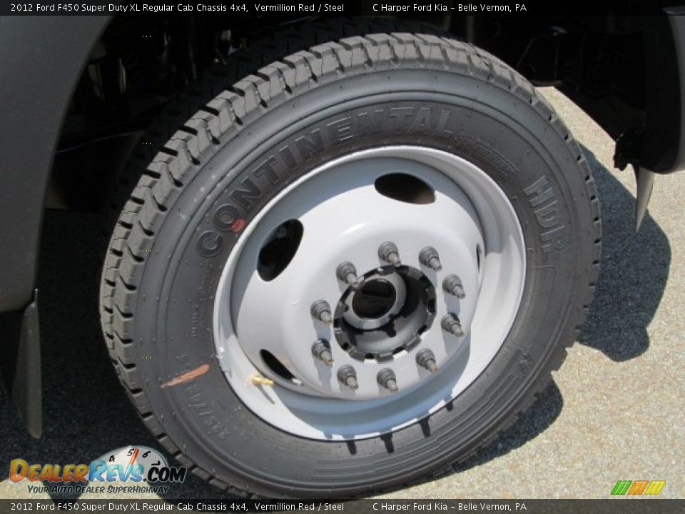 2012 Ford F450 Super Duty XL Regular Cab Chassis 4x4 Vermillion Red / Steel Photo #3