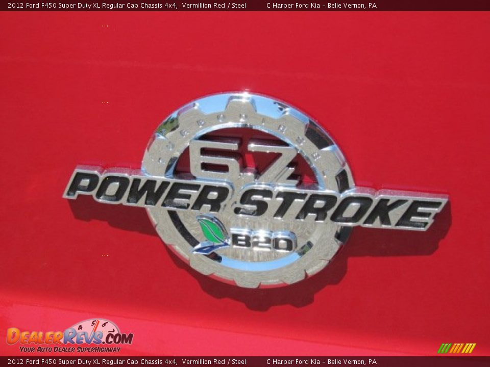 2012 Ford F450 Super Duty XL Regular Cab Chassis 4x4 Vermillion Red / Steel Photo #4