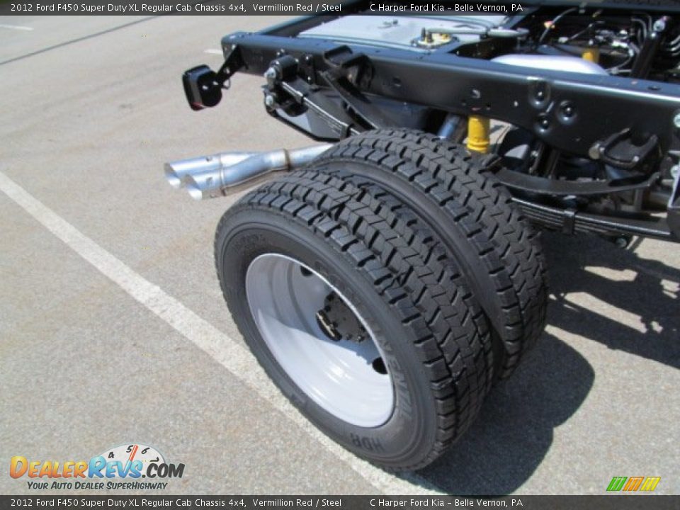 2012 Ford F450 Super Duty XL Regular Cab Chassis 4x4 Vermillion Red / Steel Photo #6