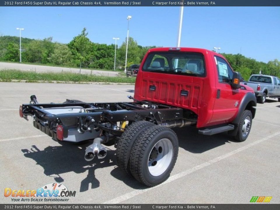 2012 Ford F450 Super Duty XL Regular Cab Chassis 4x4 Vermillion Red / Steel Photo #7