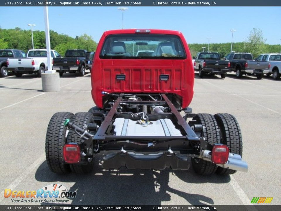 2012 Ford F450 Super Duty XL Regular Cab Chassis 4x4 Vermillion Red / Steel Photo #8
