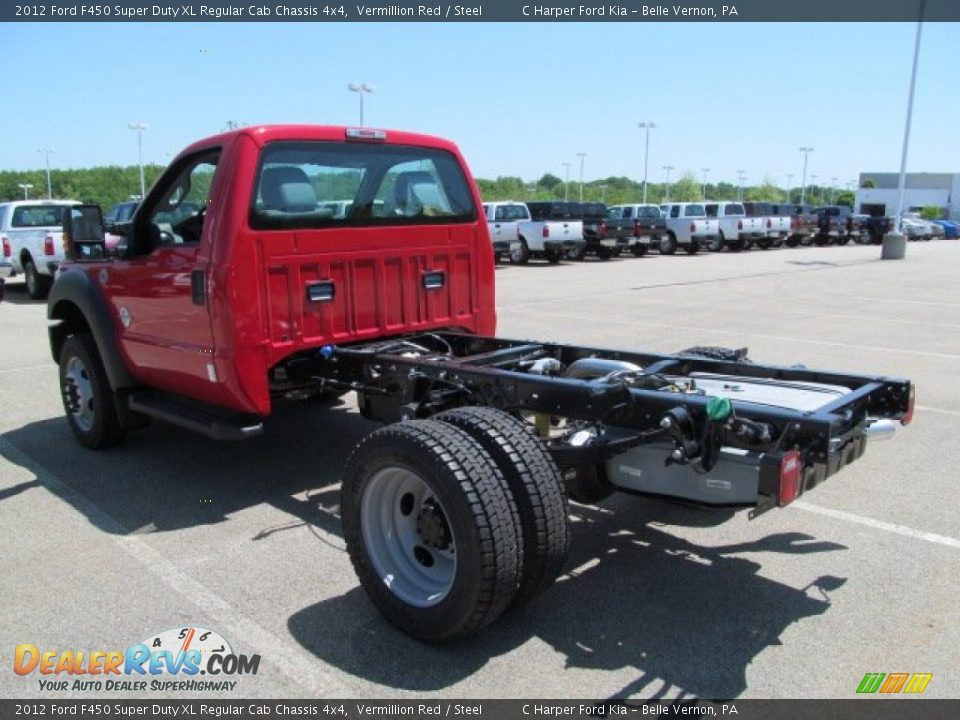 2012 Ford F450 Super Duty XL Regular Cab Chassis 4x4 Vermillion Red / Steel Photo #9
