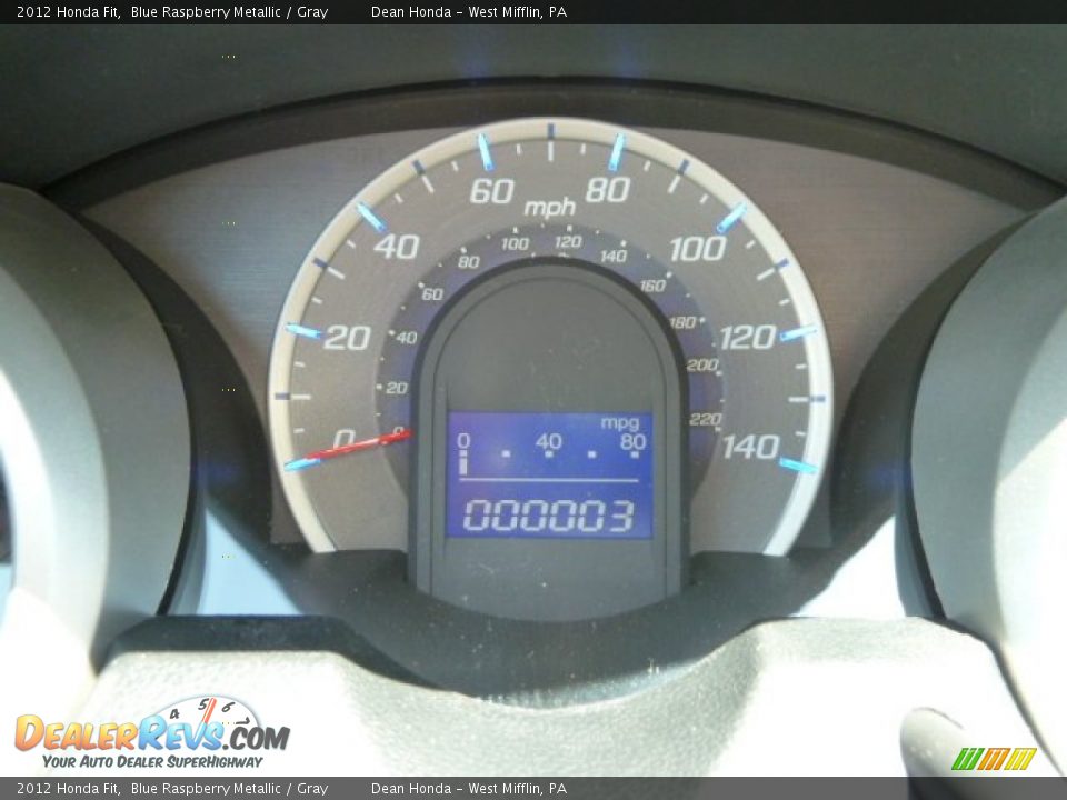 2012 Honda Fit Blue Raspberry Metallic / Gray Photo #20