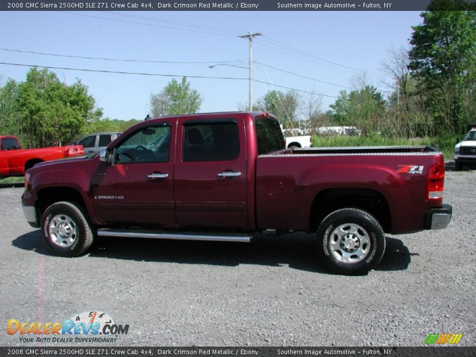 2008 GMC Sierra 2500HD SLE Z71 Crew Cab 4x4 Dark Crimson Red Metallic / Ebony Photo #6