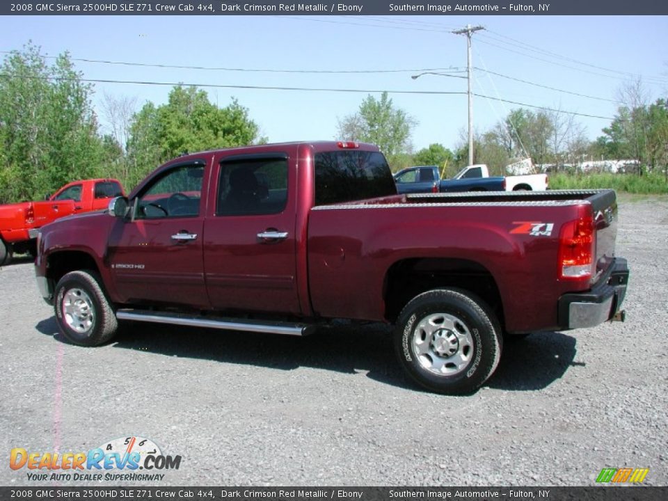 2008 GMC Sierra 2500HD SLE Z71 Crew Cab 4x4 Dark Crimson Red Metallic / Ebony Photo #7