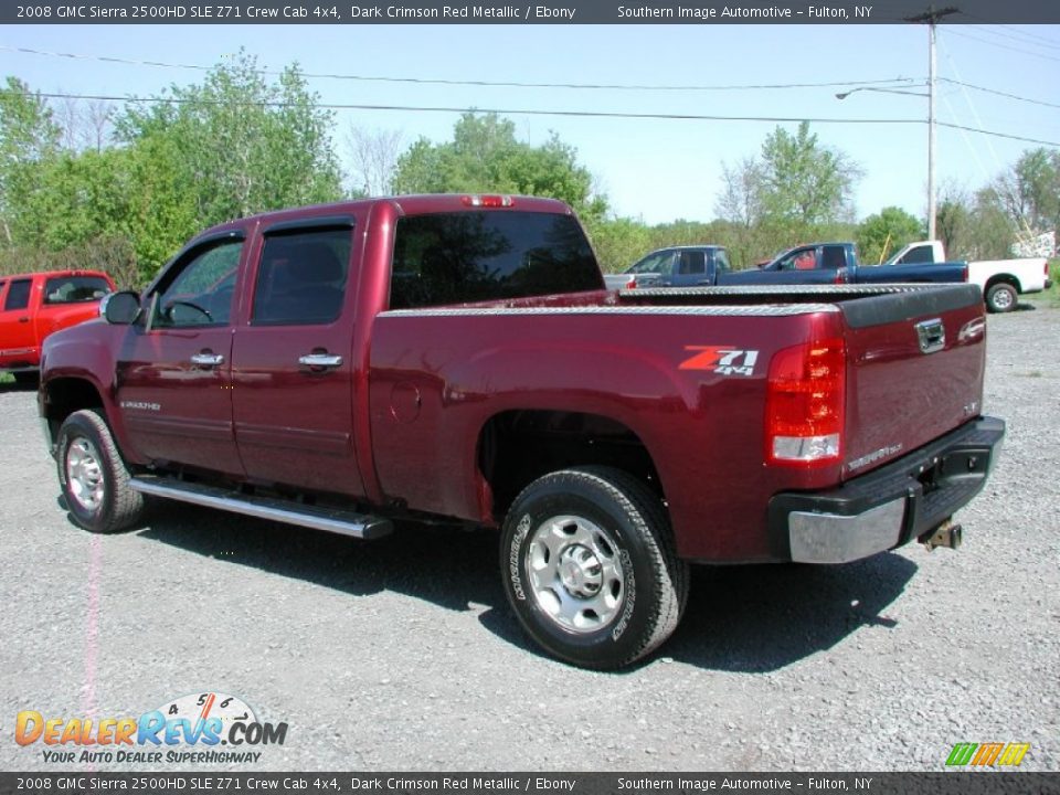 2008 GMC Sierra 2500HD SLE Z71 Crew Cab 4x4 Dark Crimson Red Metallic / Ebony Photo #8