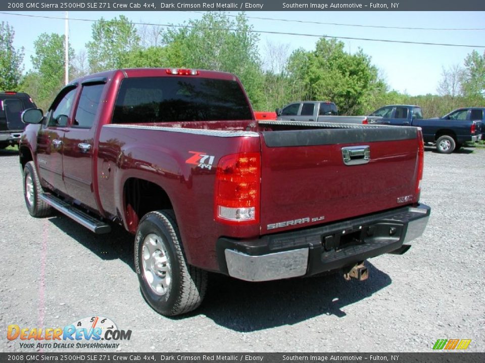 2008 GMC Sierra 2500HD SLE Z71 Crew Cab 4x4 Dark Crimson Red Metallic / Ebony Photo #9