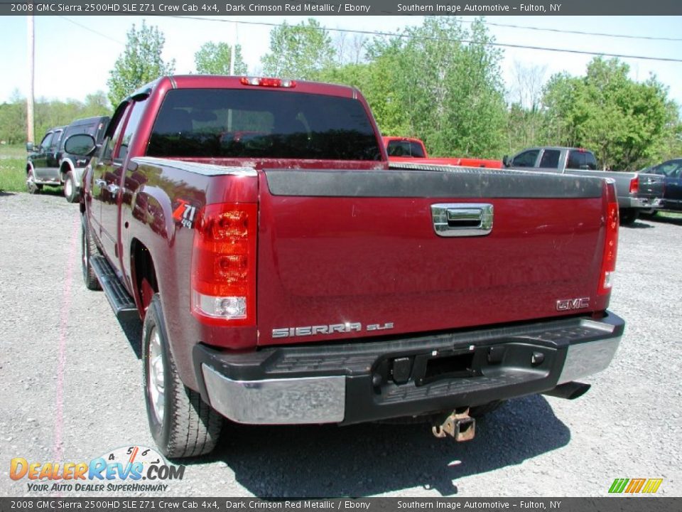 2008 GMC Sierra 2500HD SLE Z71 Crew Cab 4x4 Dark Crimson Red Metallic / Ebony Photo #10