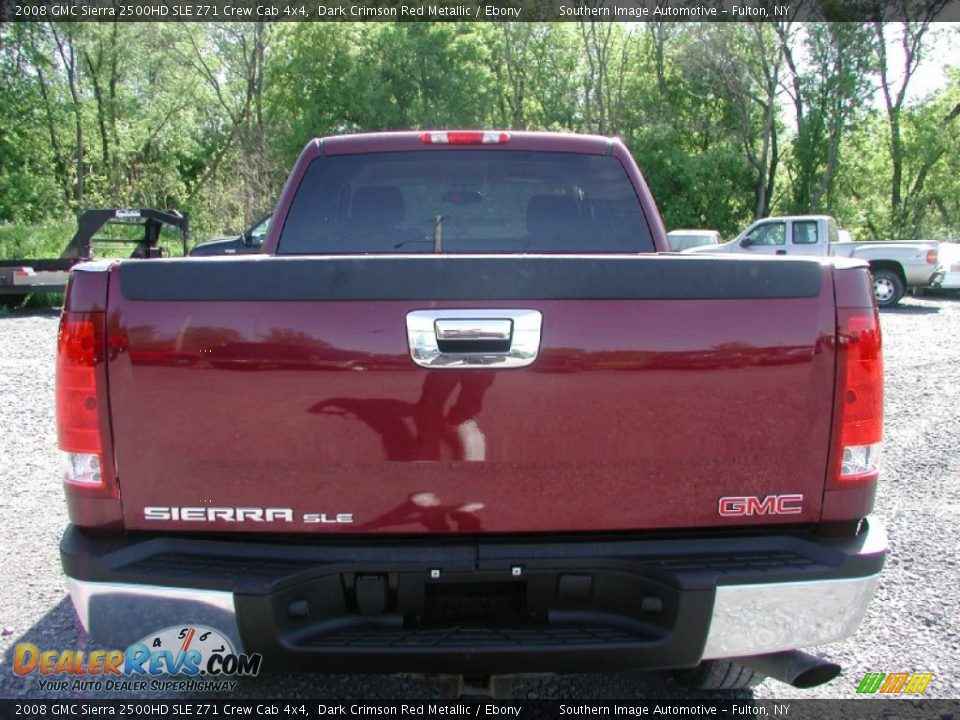 2008 GMC Sierra 2500HD SLE Z71 Crew Cab 4x4 Dark Crimson Red Metallic / Ebony Photo #11