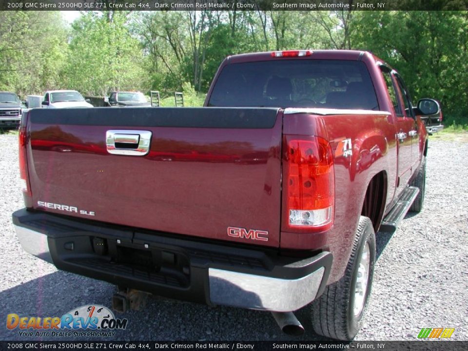 2008 GMC Sierra 2500HD SLE Z71 Crew Cab 4x4 Dark Crimson Red Metallic / Ebony Photo #12