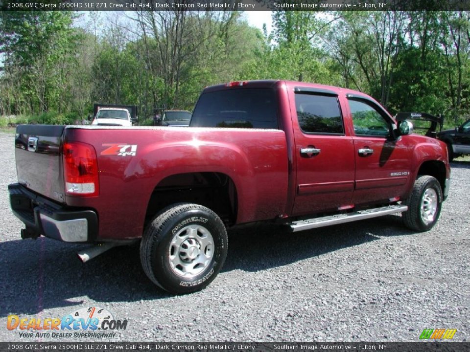 2008 GMC Sierra 2500HD SLE Z71 Crew Cab 4x4 Dark Crimson Red Metallic / Ebony Photo #14