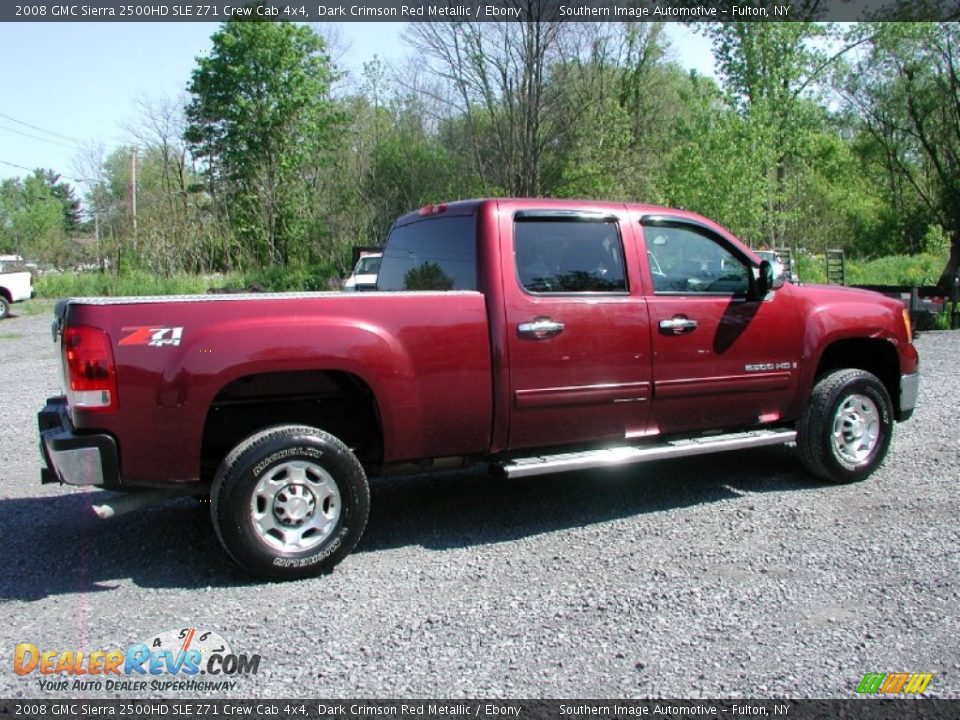 2008 GMC Sierra 2500HD SLE Z71 Crew Cab 4x4 Dark Crimson Red Metallic / Ebony Photo #15