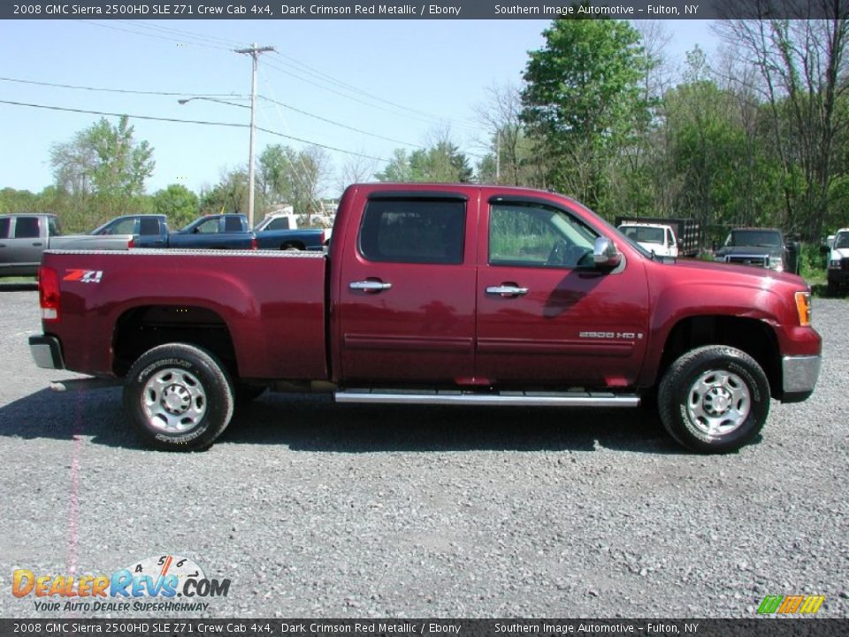 2008 GMC Sierra 2500HD SLE Z71 Crew Cab 4x4 Dark Crimson Red Metallic / Ebony Photo #17