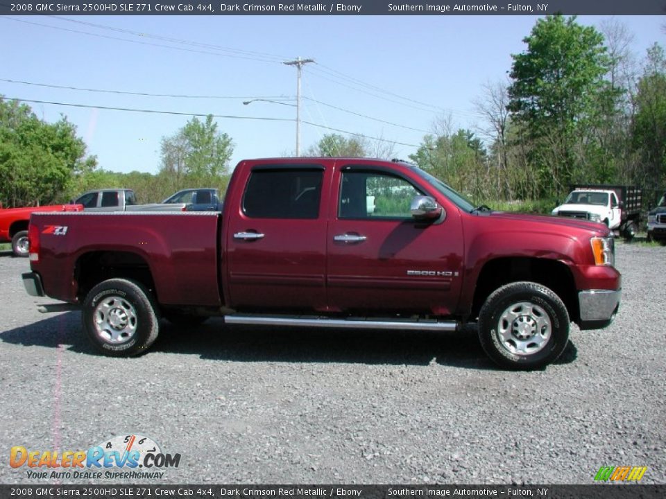 2008 GMC Sierra 2500HD SLE Z71 Crew Cab 4x4 Dark Crimson Red Metallic / Ebony Photo #18