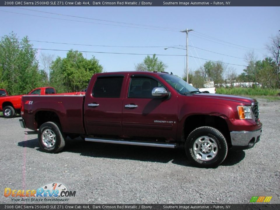 2008 GMC Sierra 2500HD SLE Z71 Crew Cab 4x4 Dark Crimson Red Metallic / Ebony Photo #19