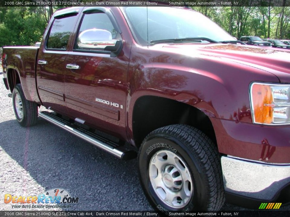 2008 GMC Sierra 2500HD SLE Z71 Crew Cab 4x4 Dark Crimson Red Metallic / Ebony Photo #21