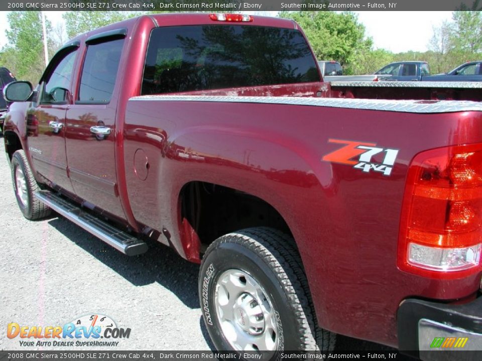 2008 GMC Sierra 2500HD SLE Z71 Crew Cab 4x4 Dark Crimson Red Metallic / Ebony Photo #23