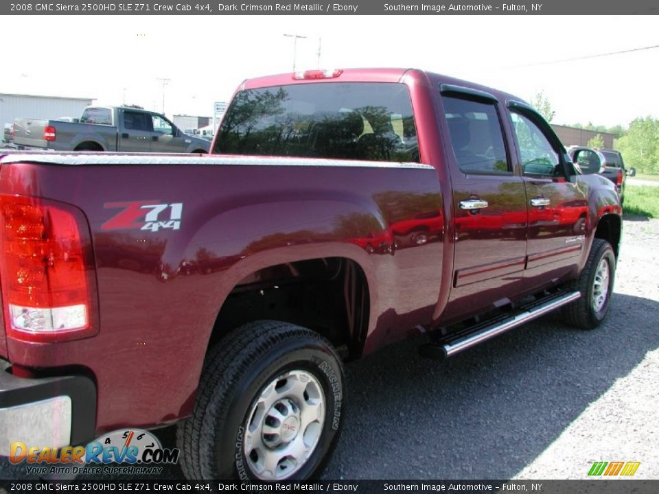 2008 GMC Sierra 2500HD SLE Z71 Crew Cab 4x4 Dark Crimson Red Metallic / Ebony Photo #24