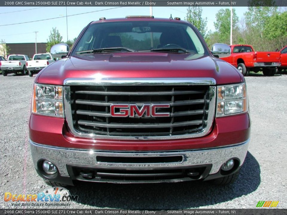 2008 GMC Sierra 2500HD SLE Z71 Crew Cab 4x4 Dark Crimson Red Metallic / Ebony Photo #25