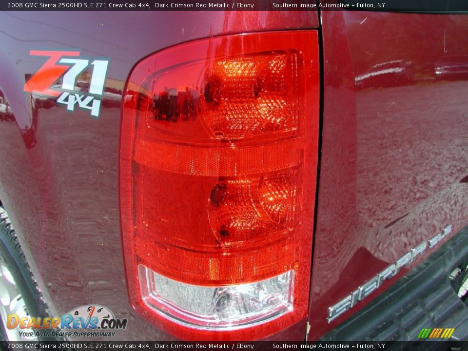 2008 GMC Sierra 2500HD SLE Z71 Crew Cab 4x4 Dark Crimson Red Metallic / Ebony Photo #33