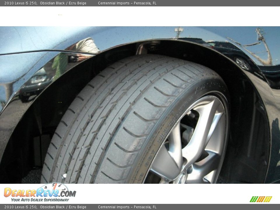 2010 Lexus IS 250 Obsidian Black / Ecru Beige Photo #13