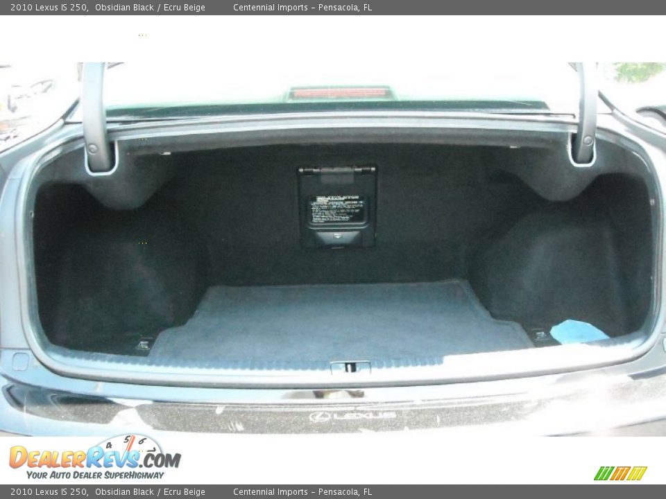 2010 Lexus IS 250 Obsidian Black / Ecru Beige Photo #15