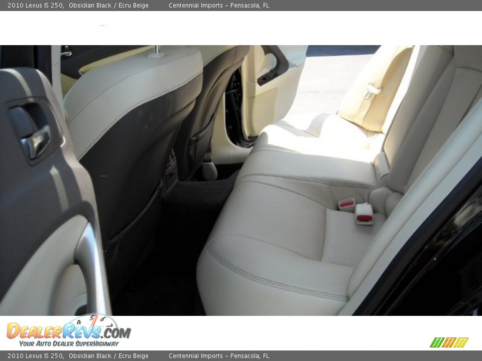 2010 Lexus IS 250 Obsidian Black / Ecru Beige Photo #18