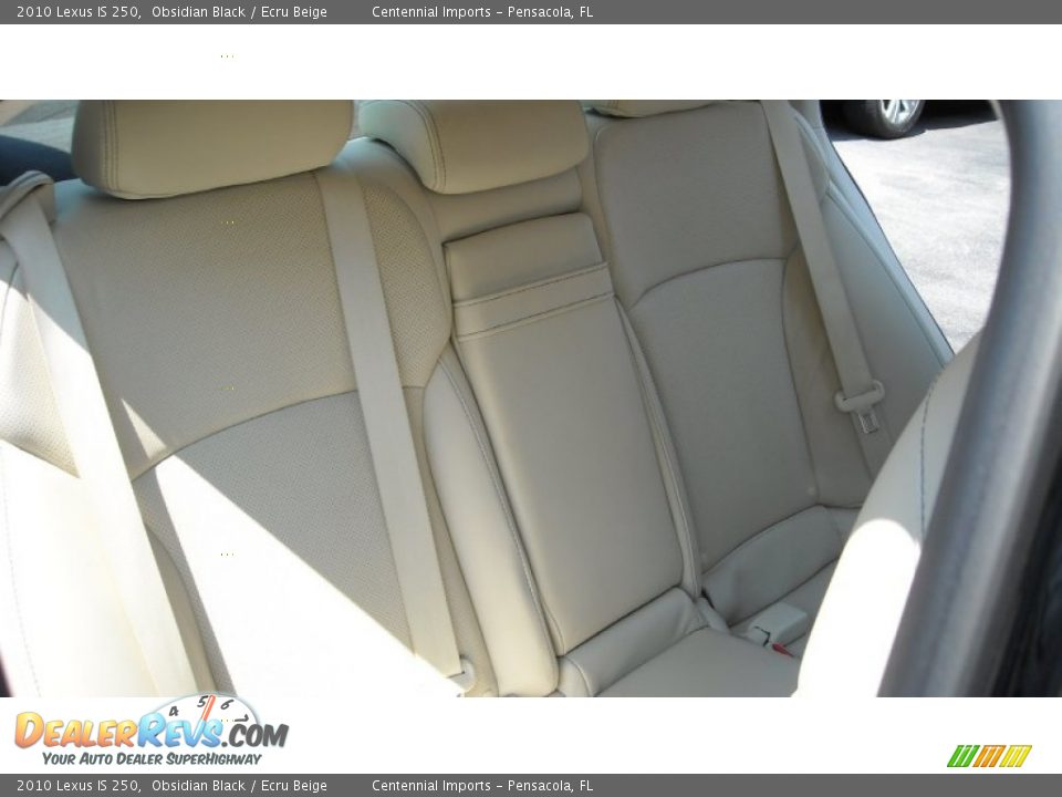 2010 Lexus IS 250 Obsidian Black / Ecru Beige Photo #19