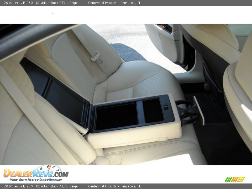 2010 Lexus IS 250 Obsidian Black / Ecru Beige Photo #20