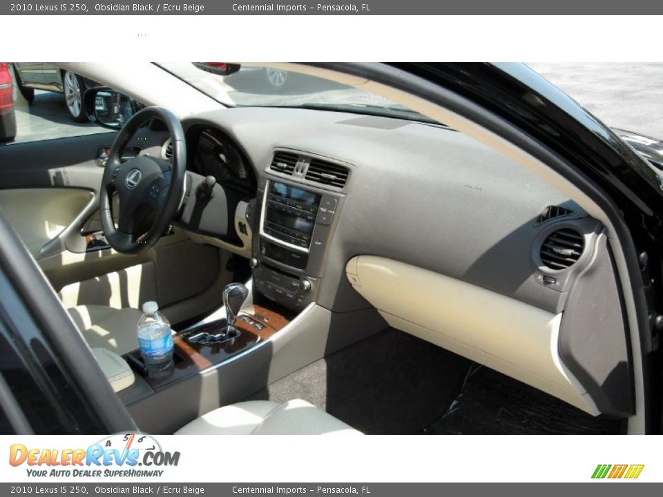 2010 Lexus IS 250 Obsidian Black / Ecru Beige Photo #21