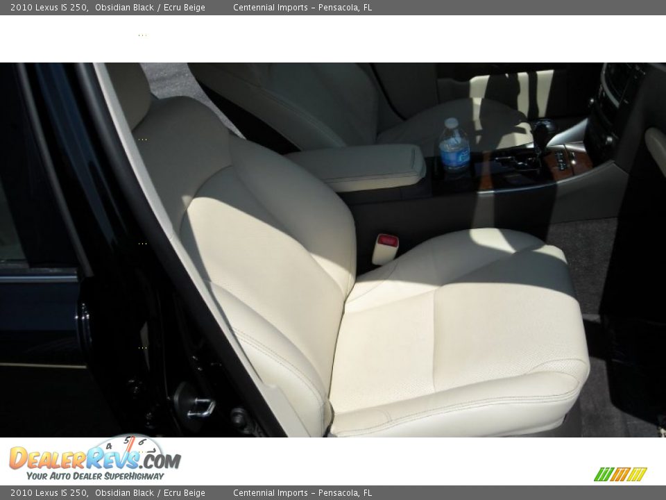 2010 Lexus IS 250 Obsidian Black / Ecru Beige Photo #22