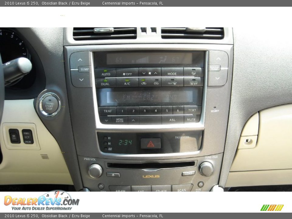 2010 Lexus IS 250 Obsidian Black / Ecru Beige Photo #23
