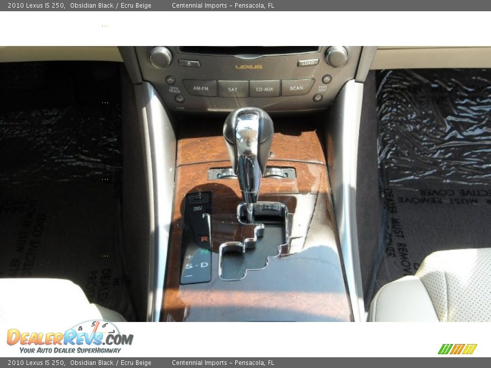 2010 Lexus IS 250 Obsidian Black / Ecru Beige Photo #24