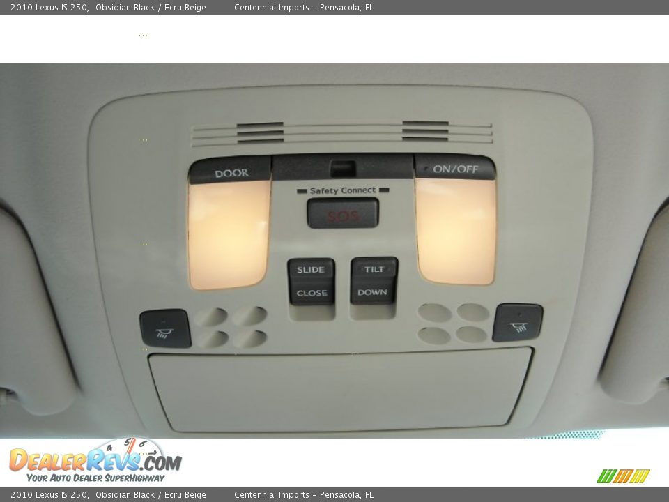 2010 Lexus IS 250 Obsidian Black / Ecru Beige Photo #25