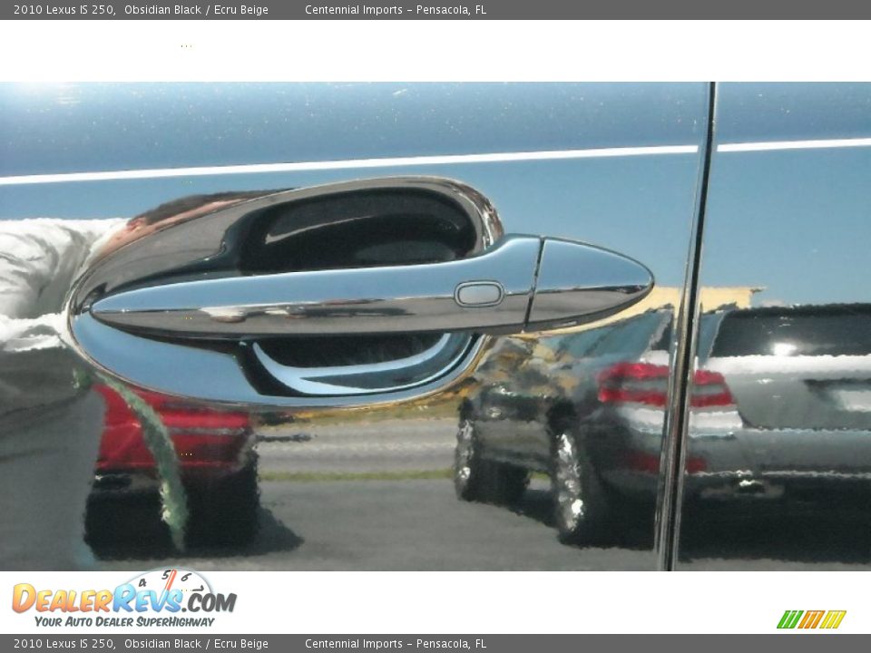 2010 Lexus IS 250 Obsidian Black / Ecru Beige Photo #29