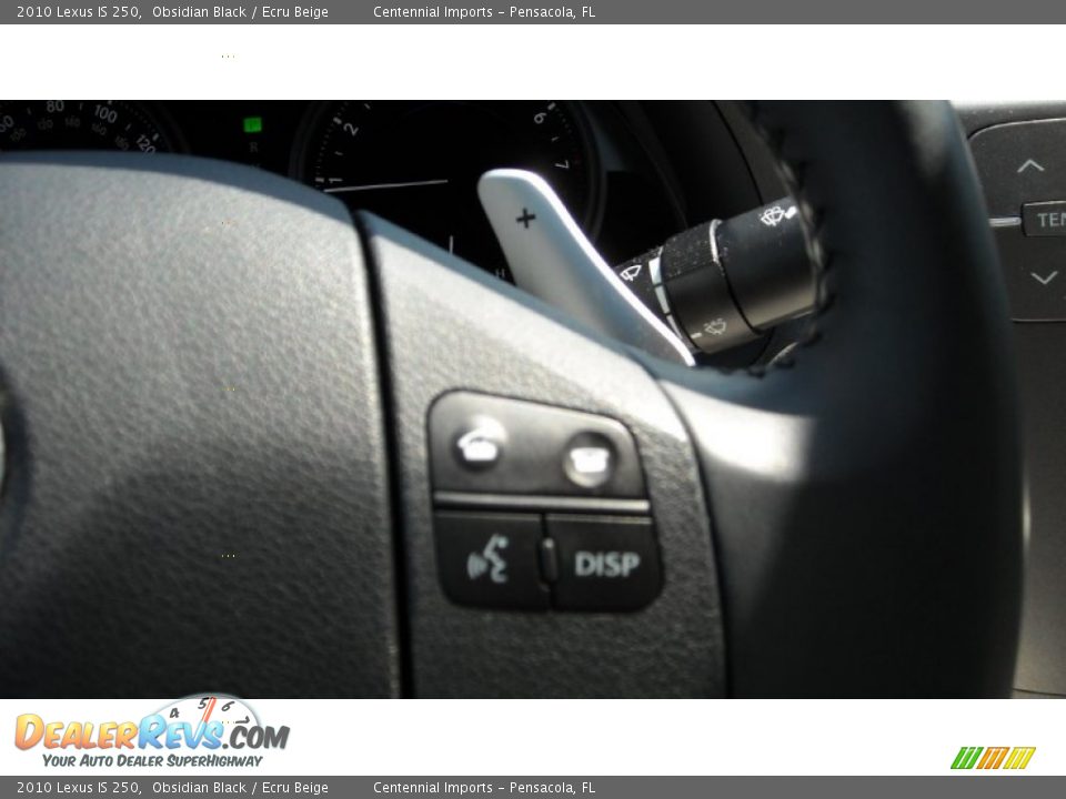 2010 Lexus IS 250 Obsidian Black / Ecru Beige Photo #31