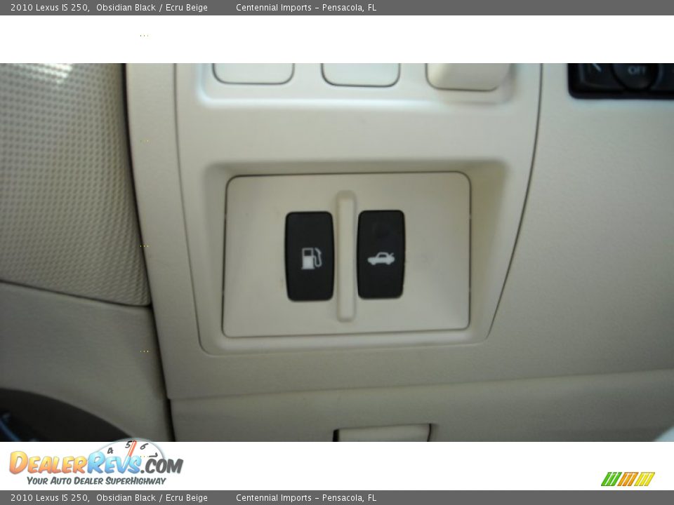 2010 Lexus IS 250 Obsidian Black / Ecru Beige Photo #33