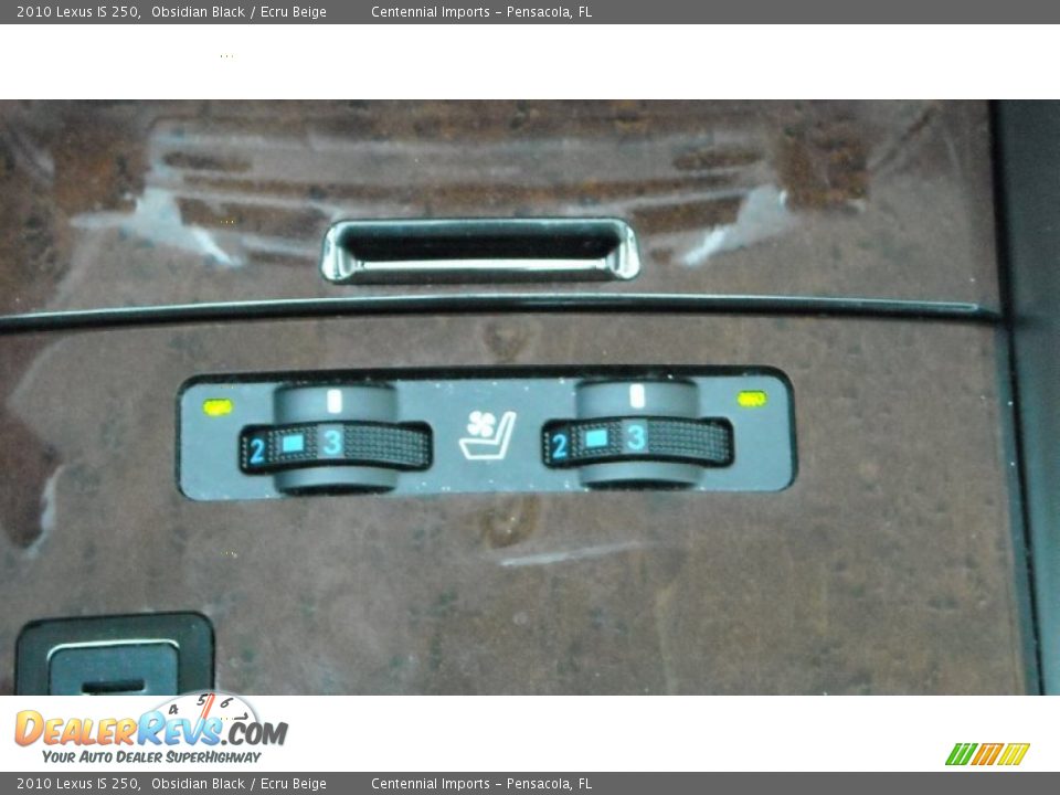 2010 Lexus IS 250 Obsidian Black / Ecru Beige Photo #34