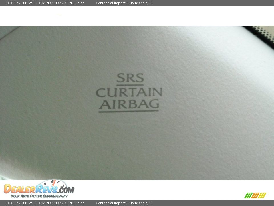 2010 Lexus IS 250 Obsidian Black / Ecru Beige Photo #35