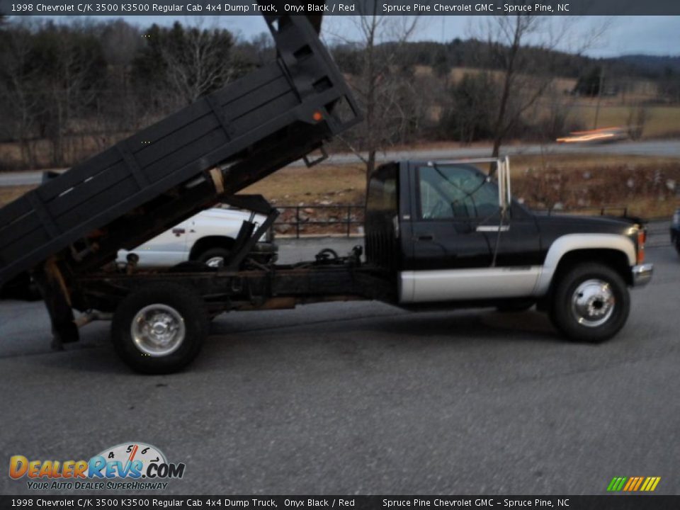 1998 Chevrolet C/K 3500 K3500 Regular Cab 4x4 Dump Truck Onyx Black / Red Photo #1