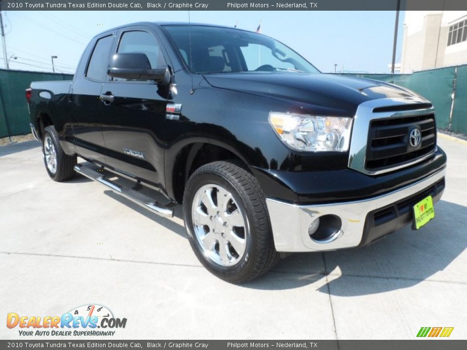 2010 Toyota Tundra Texas Edition Double Cab Black / Graphite Gray Photo #1