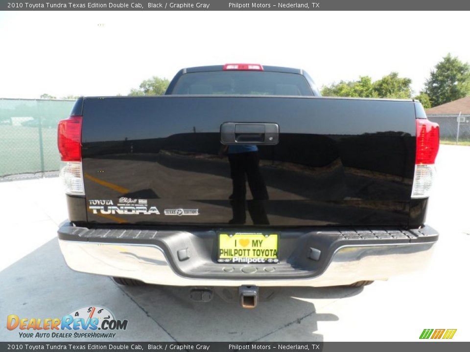 2010 Toyota Tundra Texas Edition Double Cab Black / Graphite Gray Photo #4