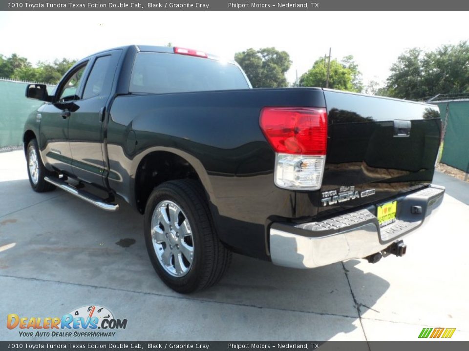 2010 Toyota Tundra Texas Edition Double Cab Black / Graphite Gray Photo #5
