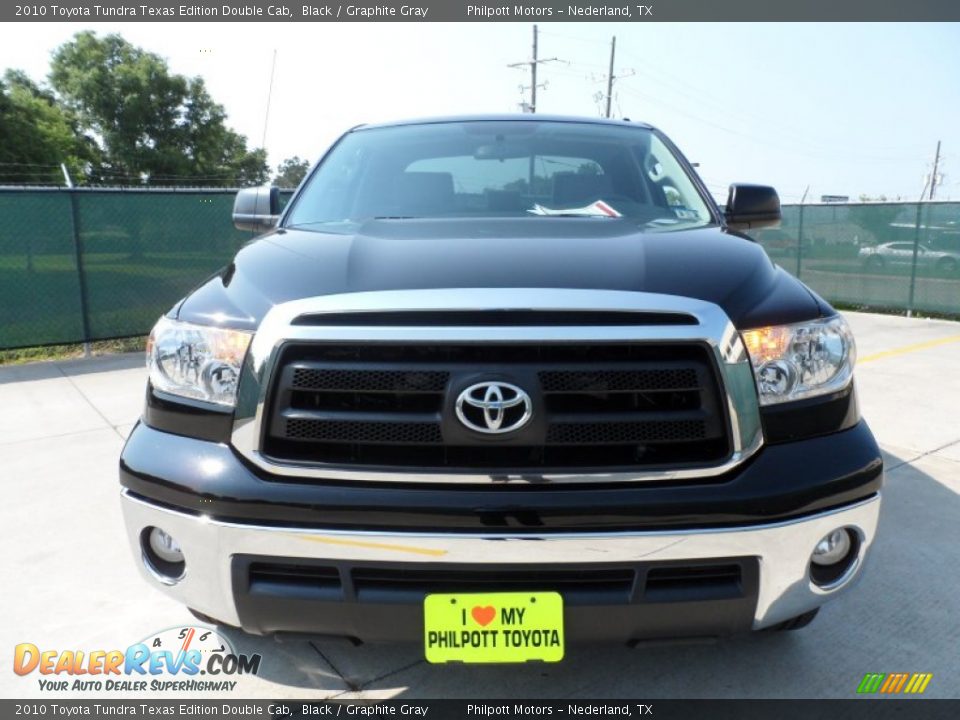 2010 Toyota Tundra Texas Edition Double Cab Black / Graphite Gray Photo #8