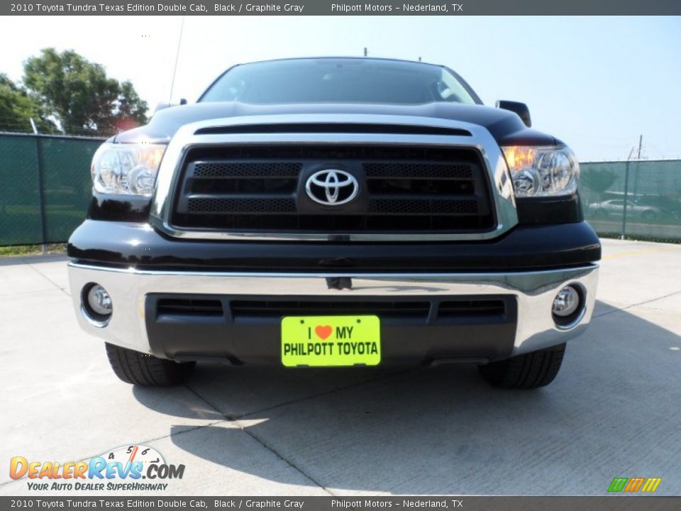 2010 Toyota Tundra Texas Edition Double Cab Black / Graphite Gray Photo #9