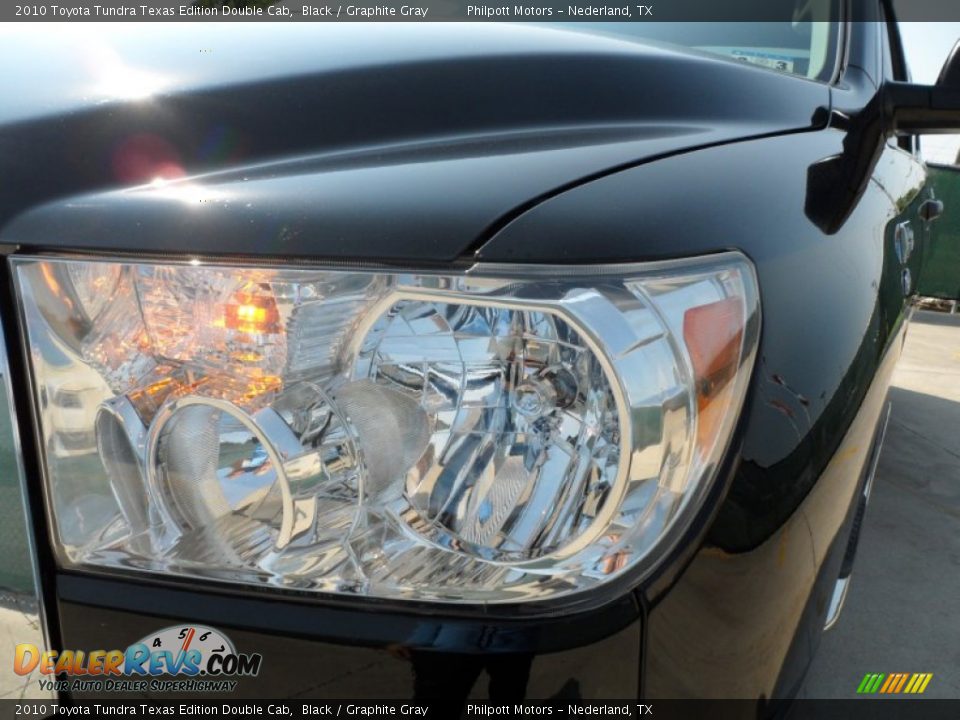 2010 Toyota Tundra Texas Edition Double Cab Black / Graphite Gray Photo #10