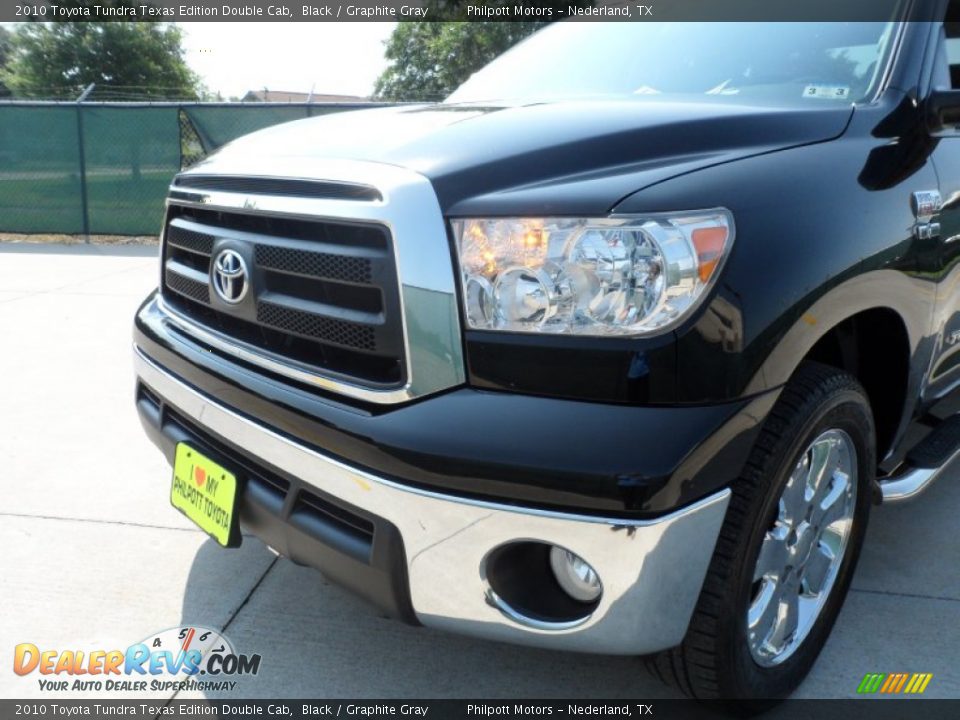 2010 Toyota Tundra Texas Edition Double Cab Black / Graphite Gray Photo #11